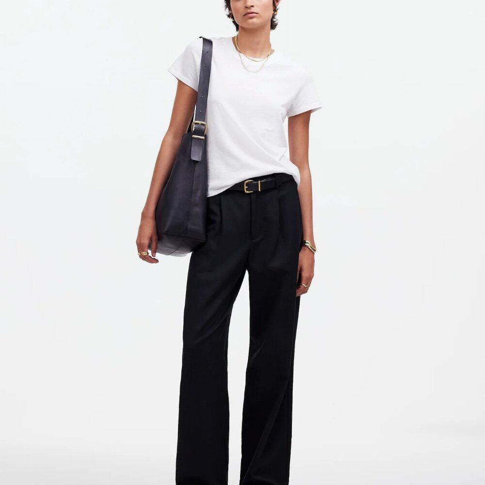 ** MADEWELL Harlow wide leg pant in Black **